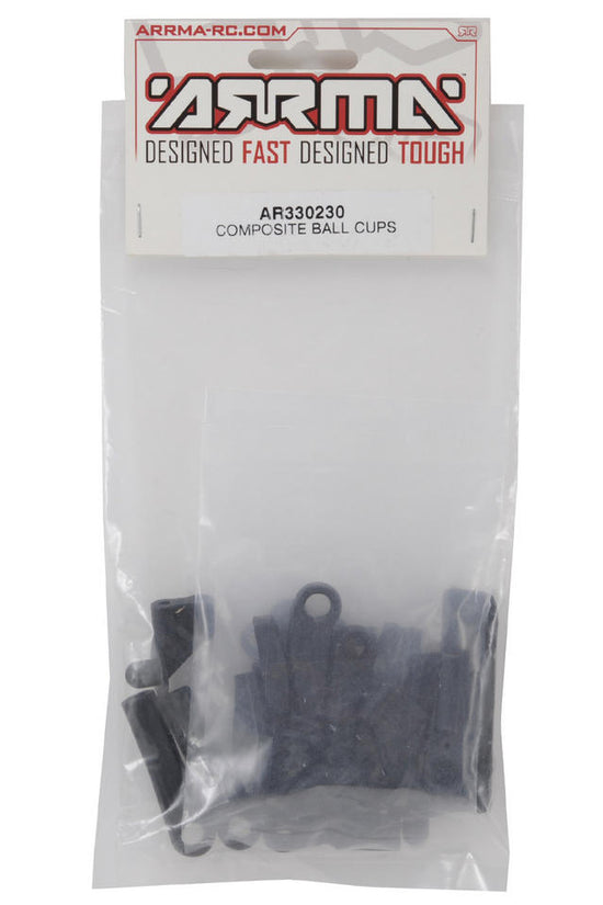 ARRMA AR330230 Ball Cups Composite Kraton Typhon Notorious Mojave Felony 6S