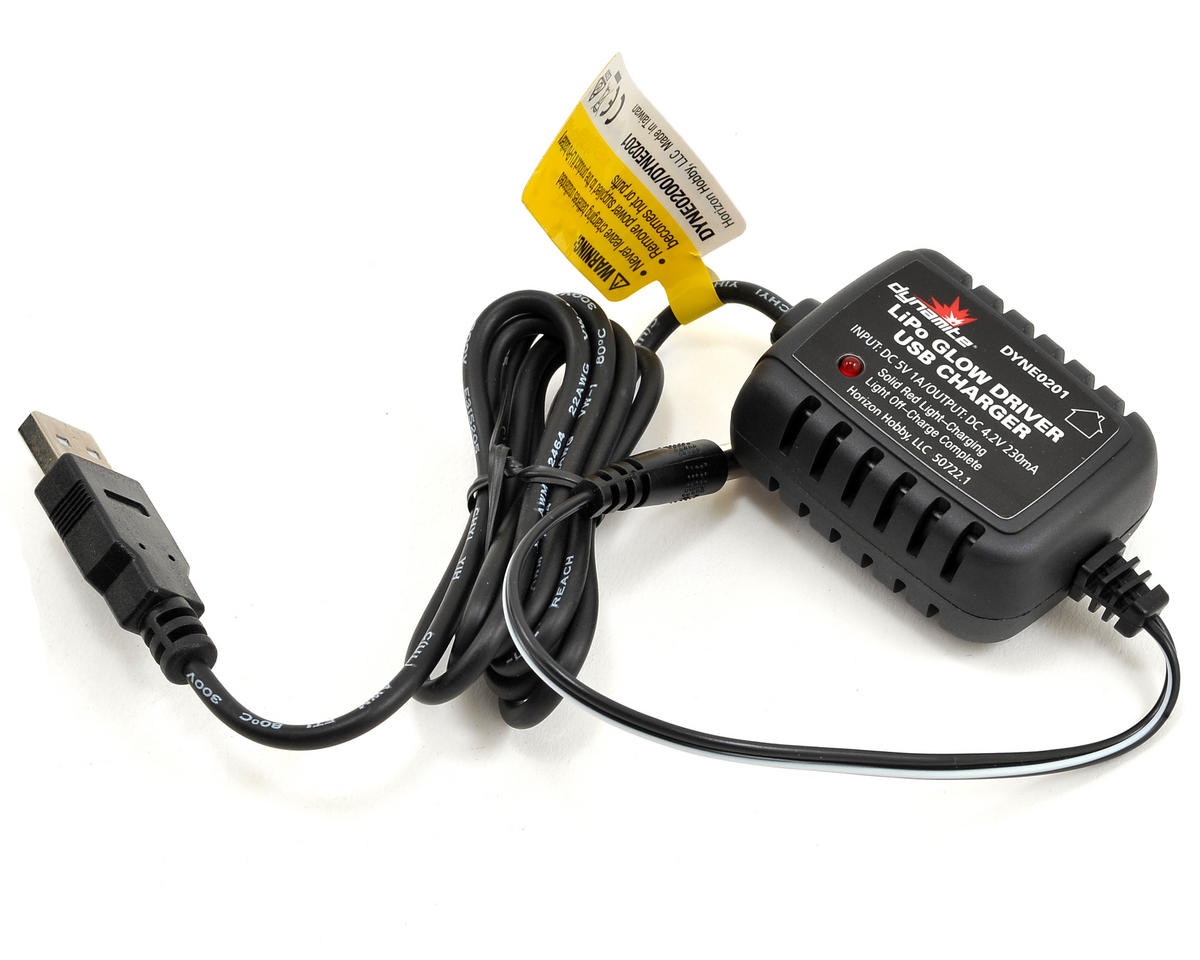 Dynamite DYNE0201 LiPo Glow Driver w/USB Charger