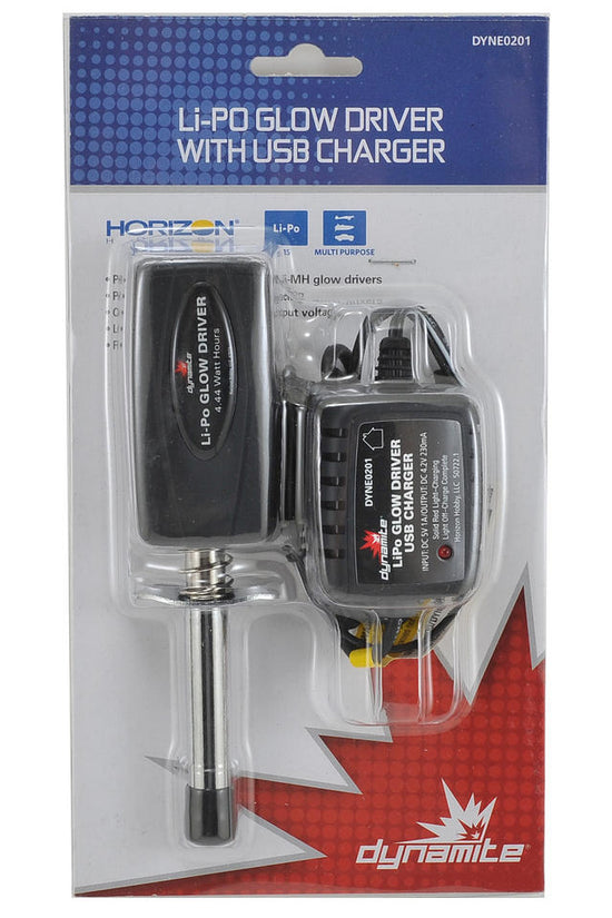 Dynamite DYNE0201 LiPo Glow Driver w/USB Charger