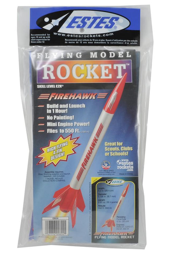 Estes Firehawk Beginner Model Rocket Kit (13mm Mini Engine)