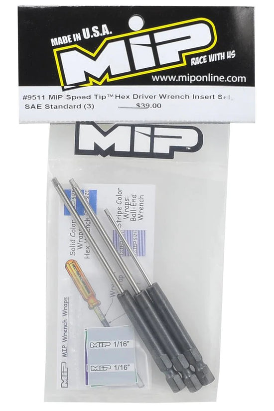 MIP 9511 Speed Tip Hex Driver Power Tool Tip Set (Standard) 1/16, 5/64 & 3/32
