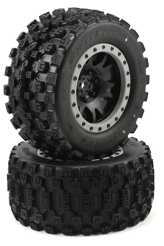 Pro-Line X-Maxx Badlands MX43 Pro-Loc Pre-Mounted All Terrain Tires (MX43) w/Impulse Pro-Loc Wheels