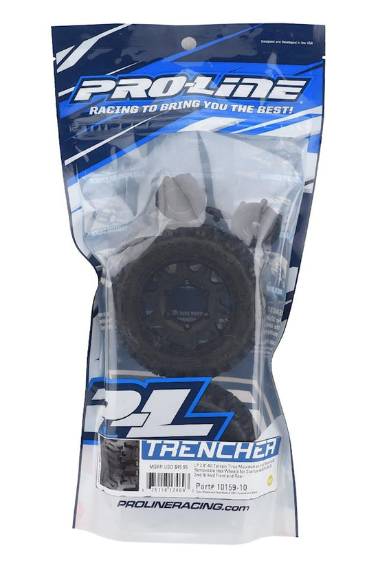 Pro-Line Trencher LP 2.8 Low Profile Tires on Raid Adj Offset Wheels 12mm Hex