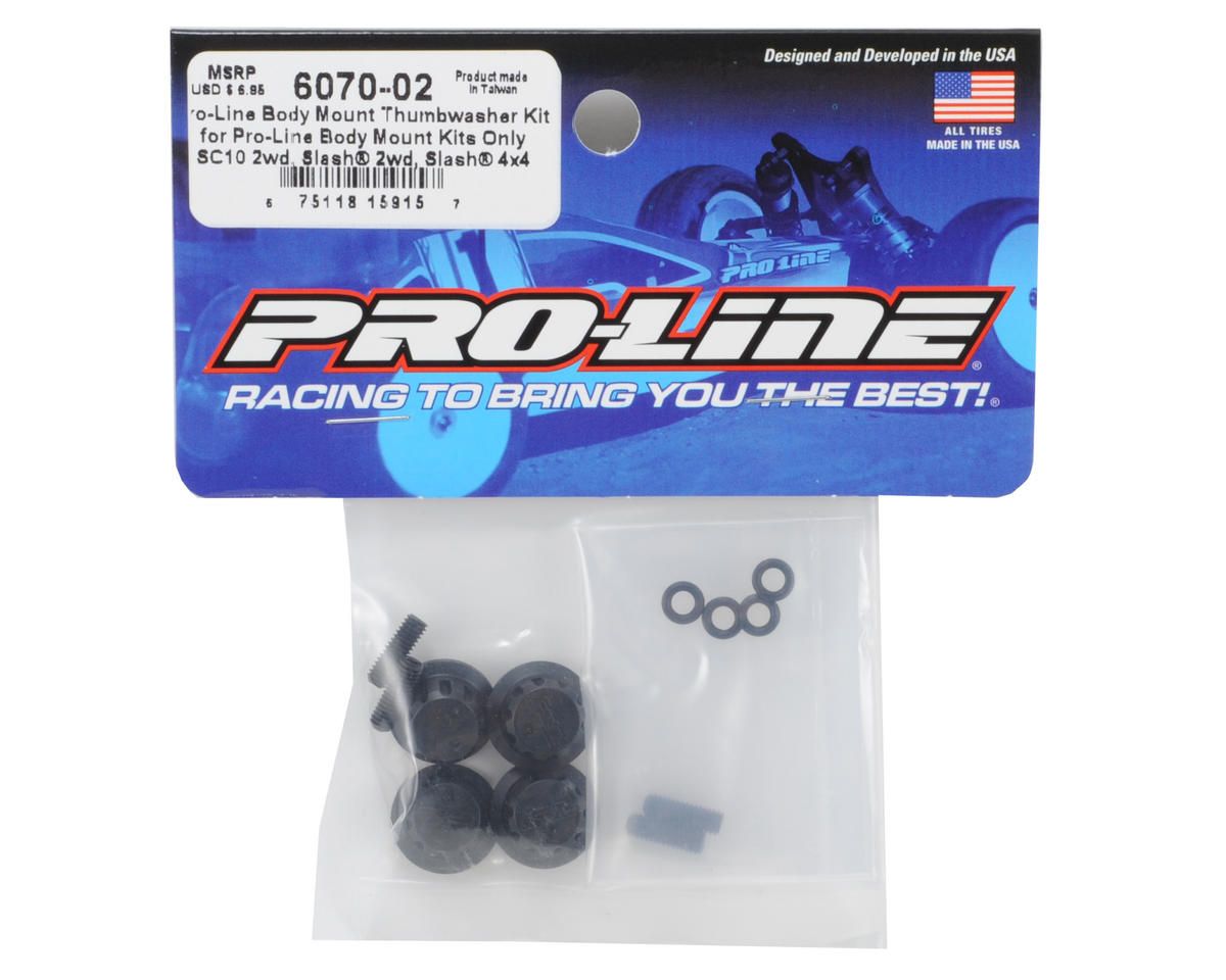 ProLine Extended Body Mount Thumbwasher Kit (4) – Blackwidow Hobbies