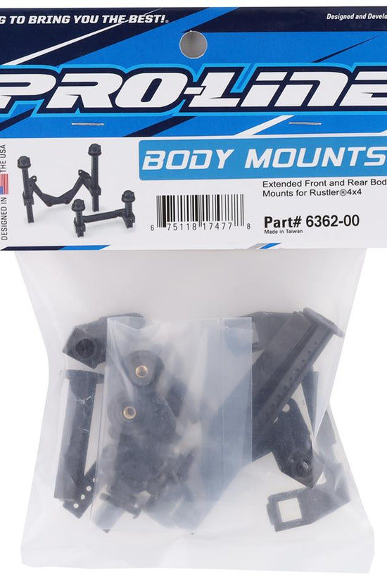 Pro-Line 636200 Extended Front & Rear Body Mount Kit Rustler 4X4