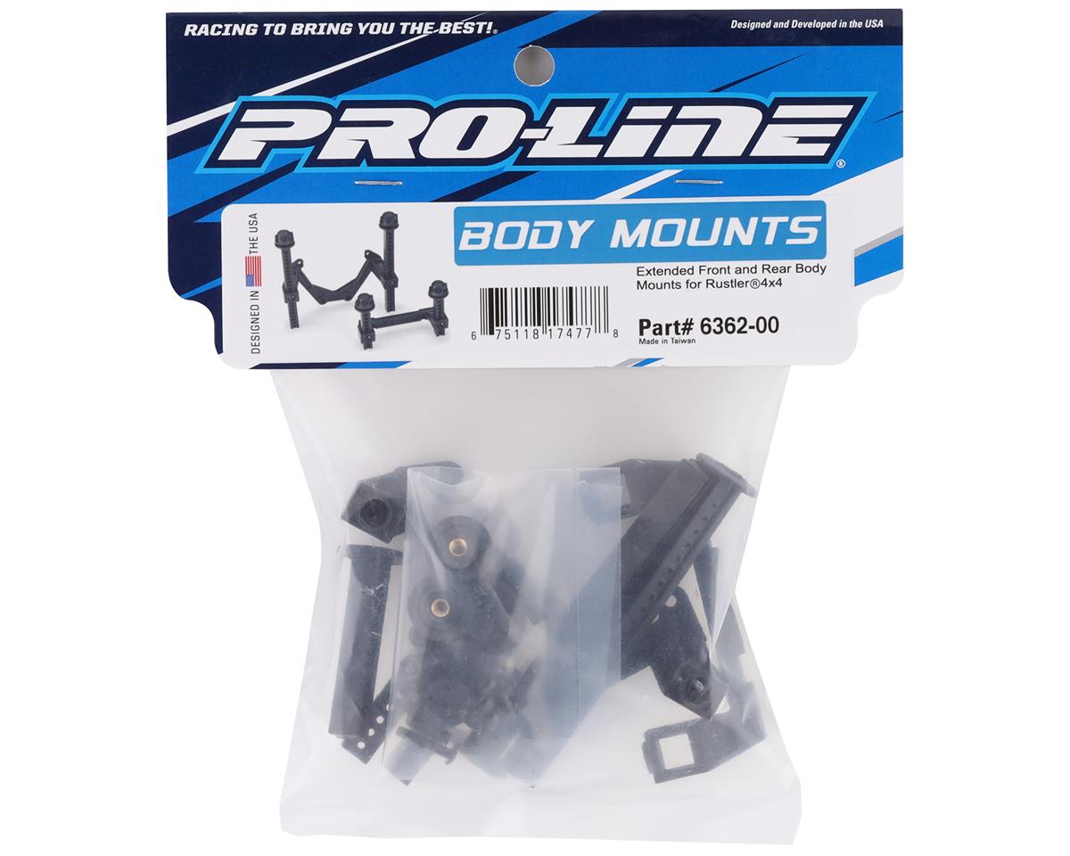 Pro-Line 636200 Extended Front & Rear Body Mount Kit Rustler 4X4