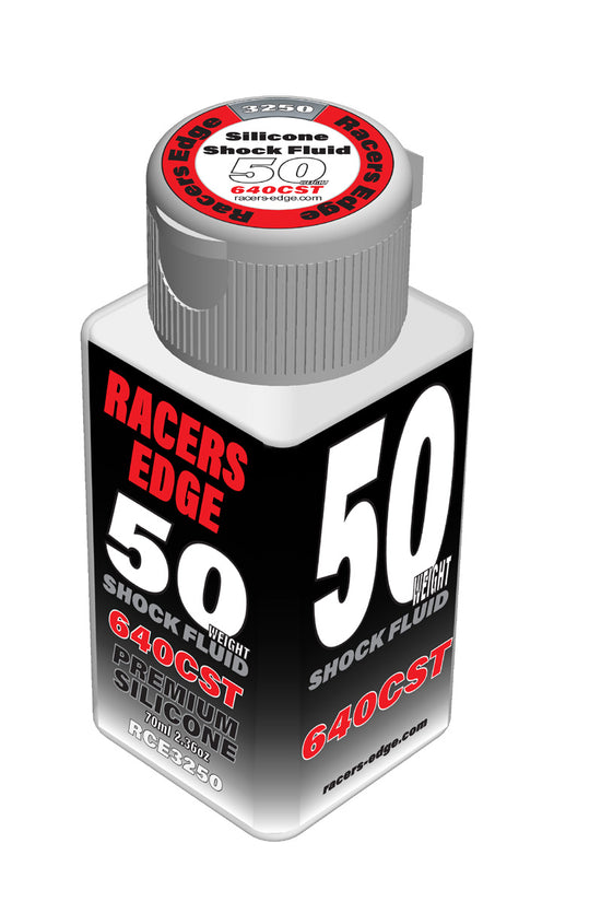 Racers Edge 50 Weight, 640cSt,  70ml 2.36oz Pure Silicone Shock Oil