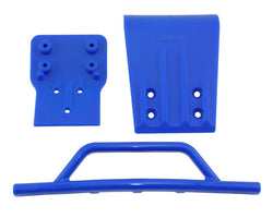 RPM 80025 Front Bumper & Skid Plate For Traxxas Slash 4x4 (Blue)