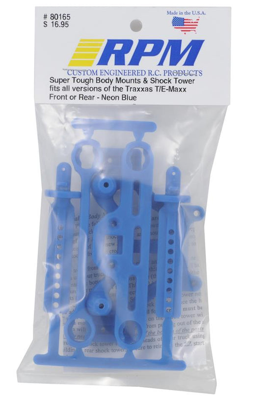 RPM 80165 Shock Tower w/Body Mount (Blue) 2.5 3.3 Tmaxx Emaxx