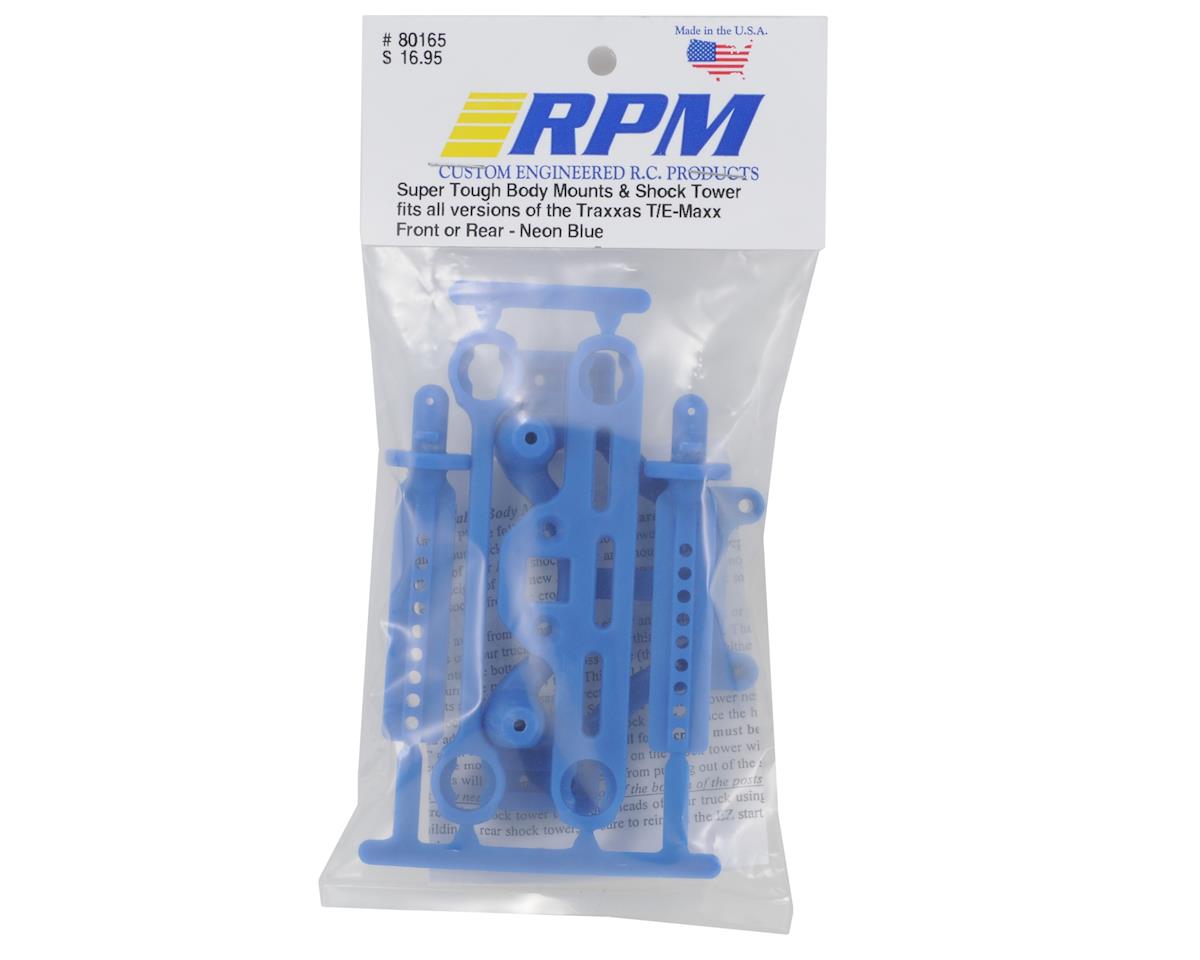 RPM 80165 Shock Tower w/Body Mount (Blue) 2.5 3.3 Tmaxx Emaxx