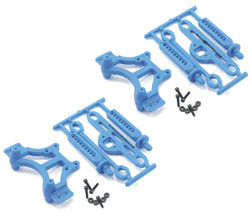 RPM T-maxx/E-maxx Front & Rear Shock Tower & Body Mount Set Blue