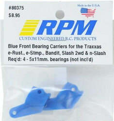 RPM 80375 Front Bearing Carrier Blue Traxxas 2wd Slash, Bandit, Rustler, Stampede