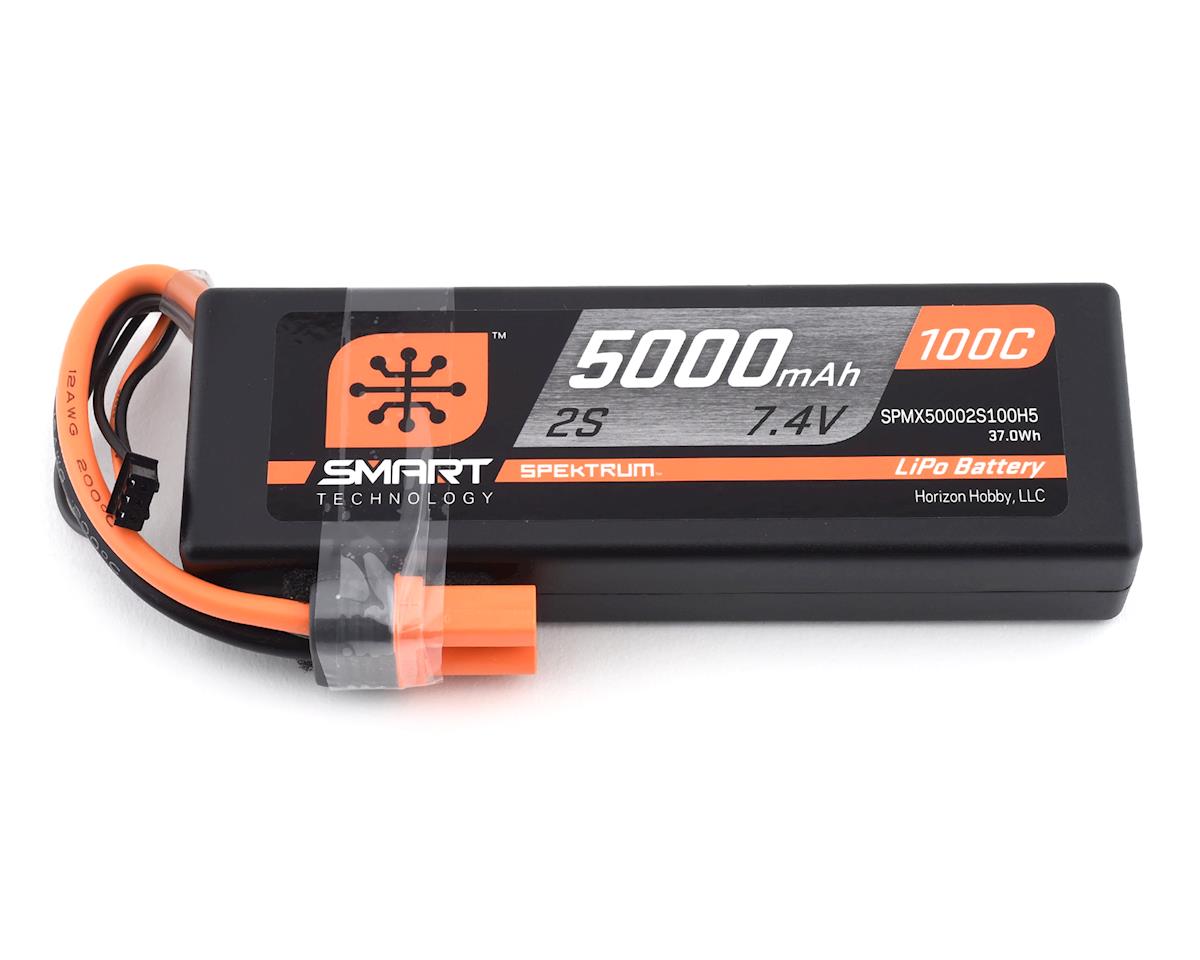 Spektrum RC 2S Smart LiPo Hard Case 100C Battery Pack (7.4V/5000mAh) w/IC5 Connector