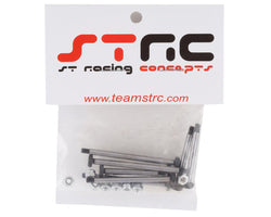 STRC 2637S Polished Steel Rear Outer Hinge Pin ,Nuts Traxxas Bandit Drag Slash