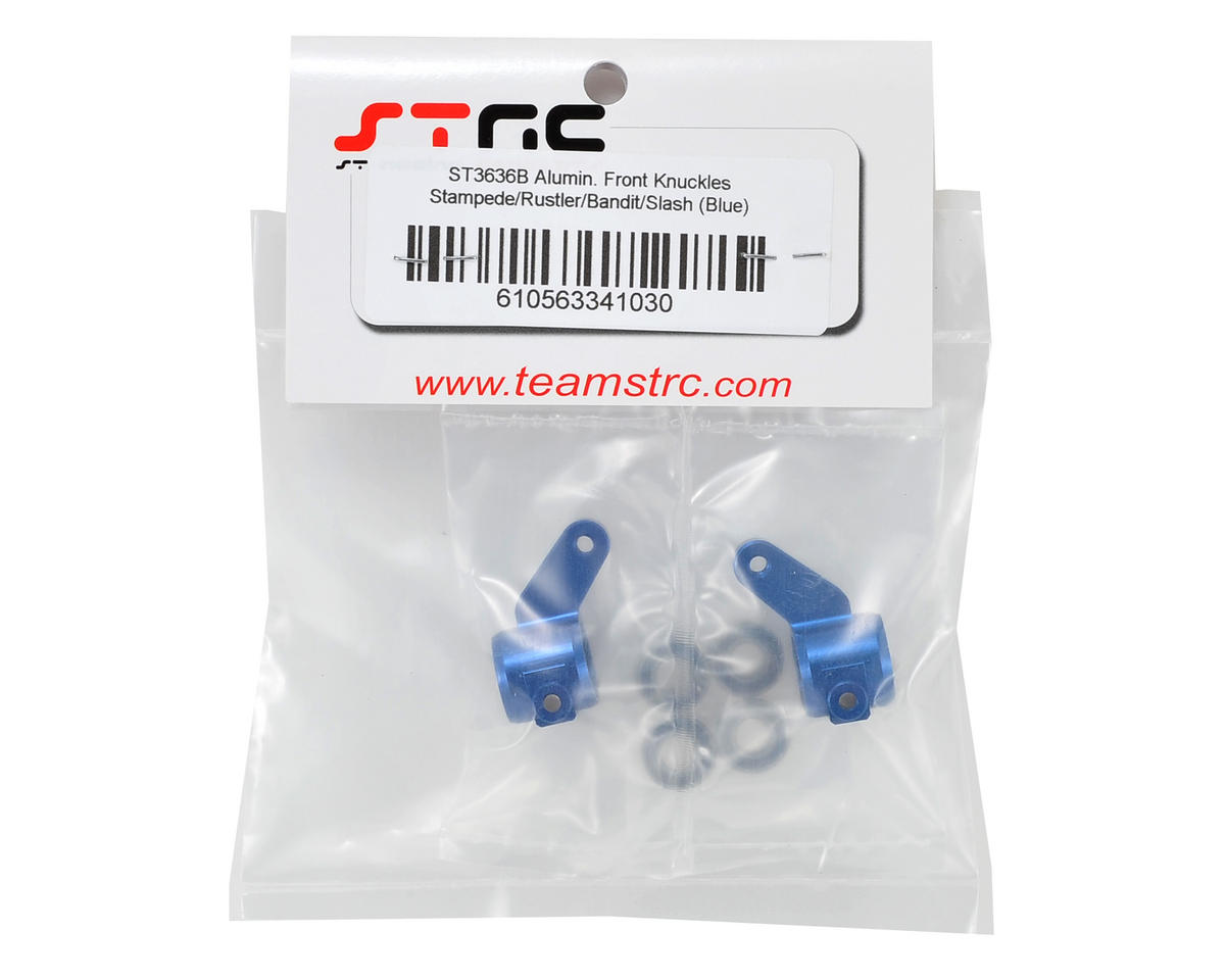 STRC ST3636B Front BLUE Aluminum Steering Knuckle Traxxas Stampede Slash Rustler