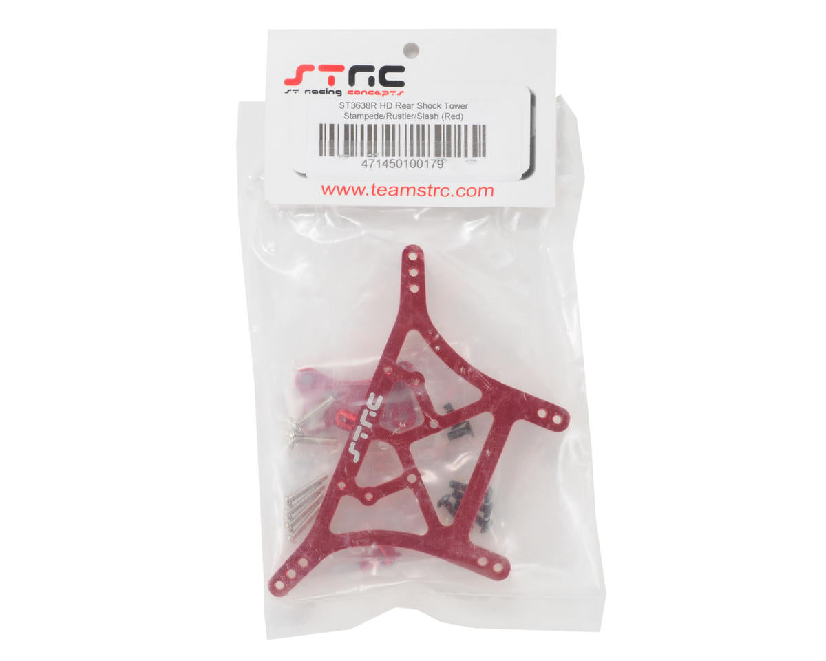 STRC 3638R Aluminum REAR Shock Tower For Traxxas 2wd Slash Stampede Rustler Bandit(Red)