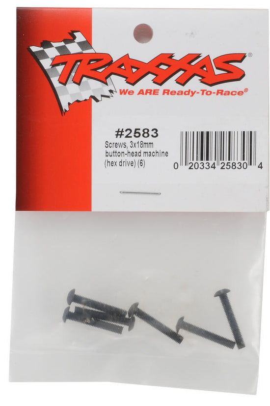 Traxxas 2583  3x18mm Button Head Screws (6)