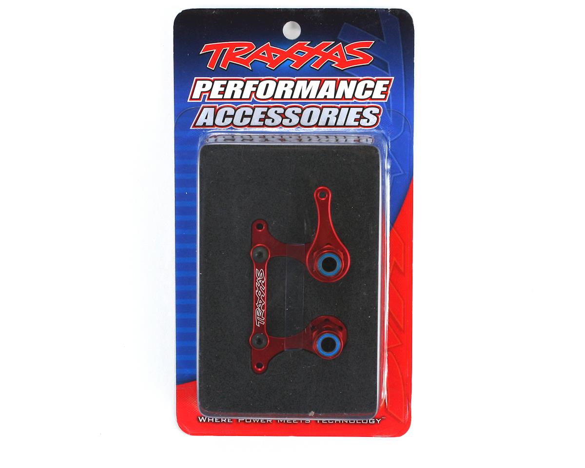 Traxxas 3743X Aluminum Steering Bellcrank Set w/Bearings (Red)
