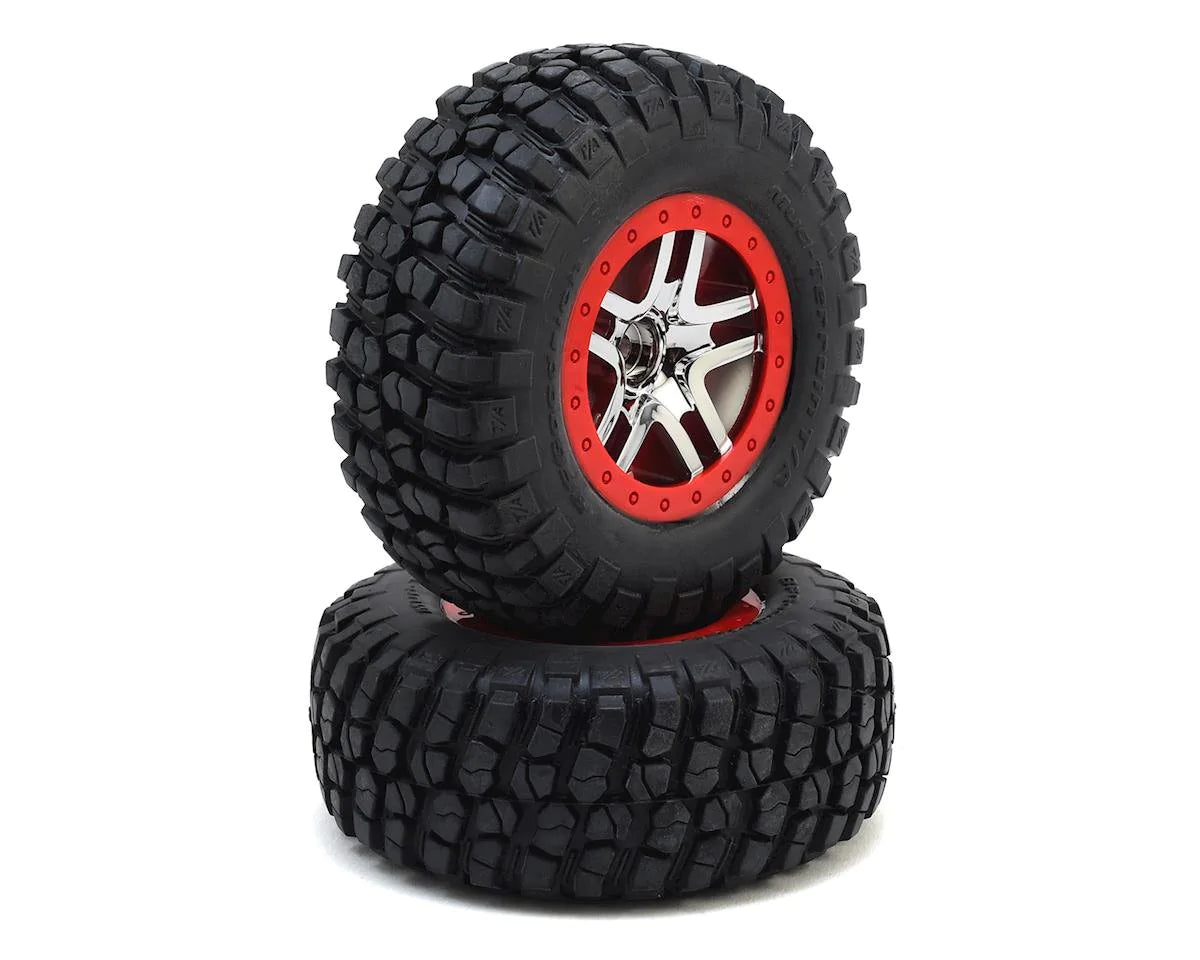 Traxxas 5877R BFGoodrich Mud-Terrain TA Tires FRONT Tires (2) Slash 2wd