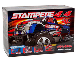 Traxxas Stampede 4X4 LCG 1/10 RTR Monster Truck (Blue) w/XL-5 ESC, TQ 2.4GHz, Battery & Charger