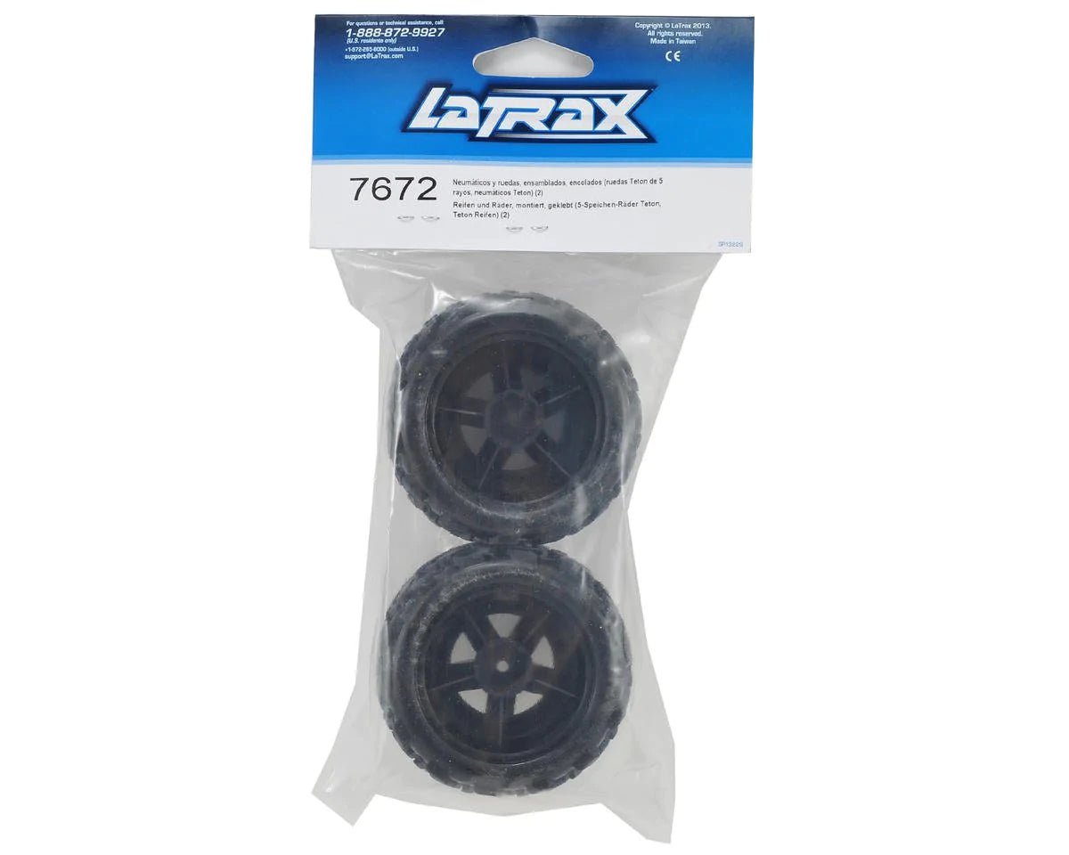 Traxxas 7672 Assembled Teton 5-Spoke Wheels & Tires 1/18 LaTrax Teton